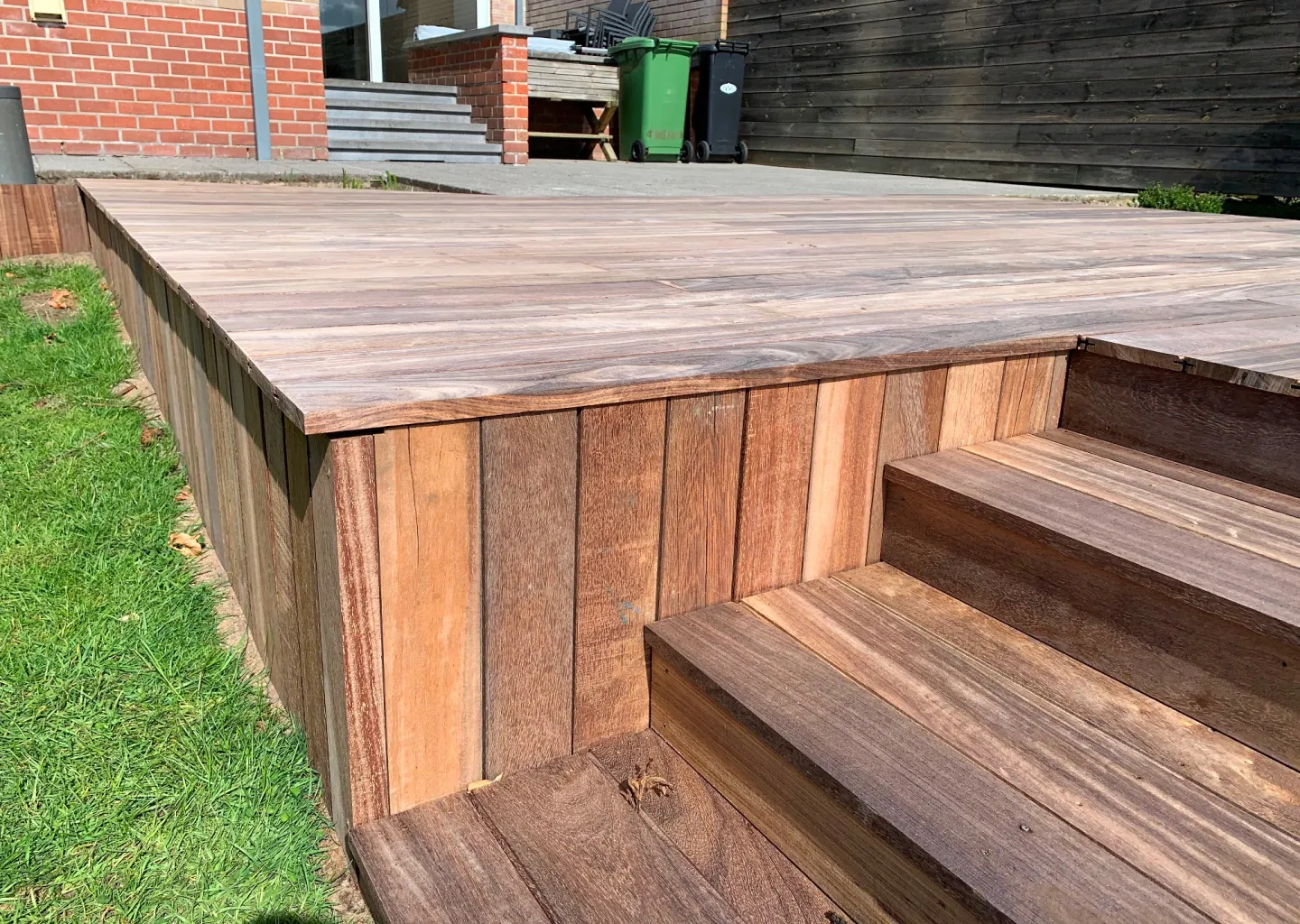 Houten terras in hardhout Stijn Lycke